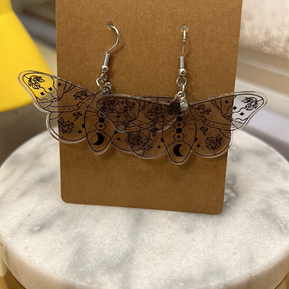 Celestial Moth Earrings